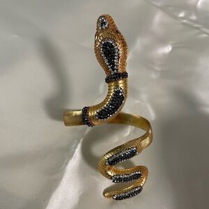 Gold and Black Snake Reptile Bracelet